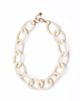 Jenna Chain Link Necklace-Ivory