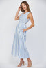 Oceanside Bliss Striped Midi Dress
