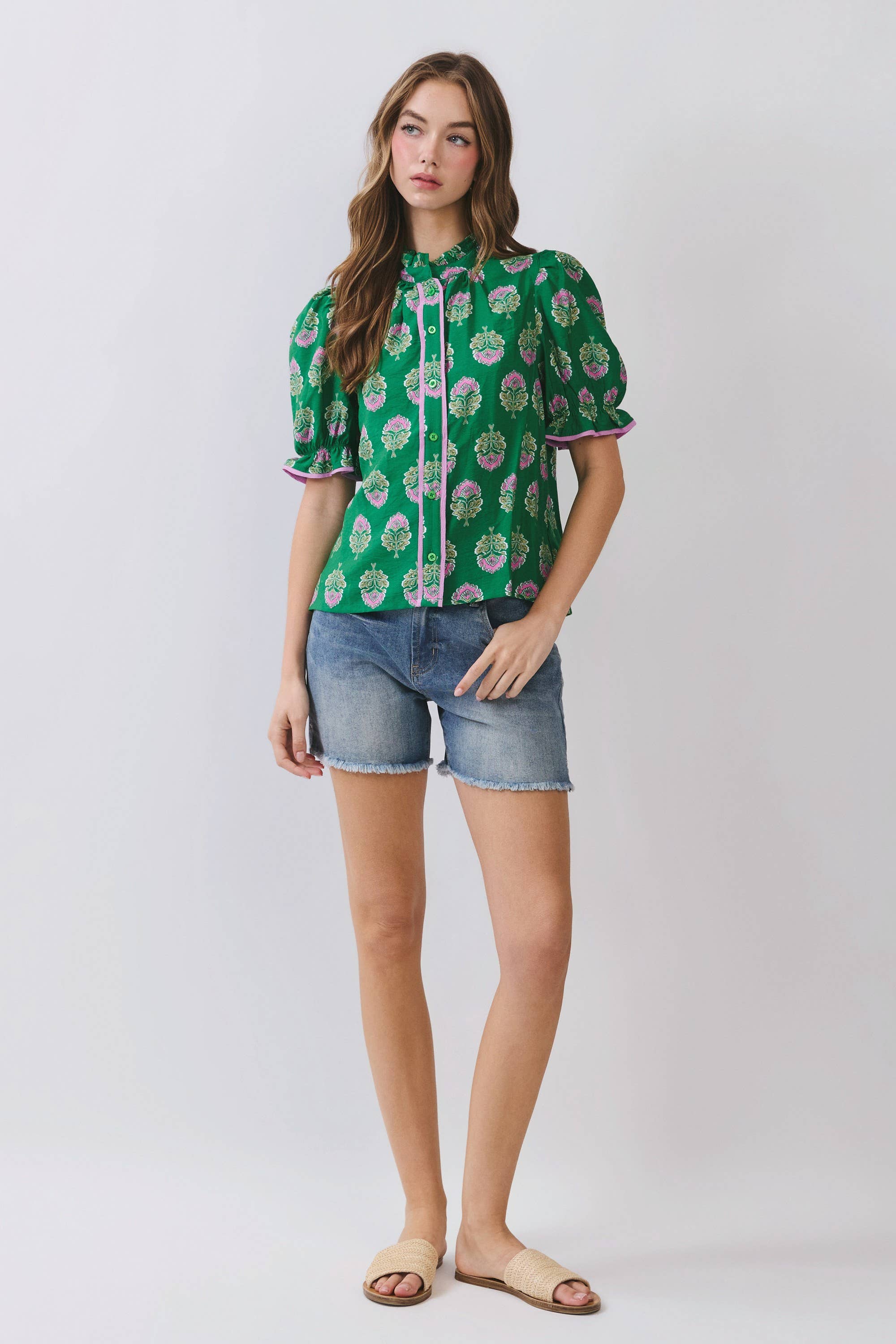 Floral Fancy Ruffle Top