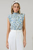 Hilo Floral Ruffle Top