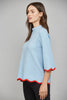 Go With the Flow Knit Top-Blue/Orange