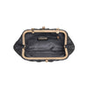 Triana Straw Frame Clutch- Black