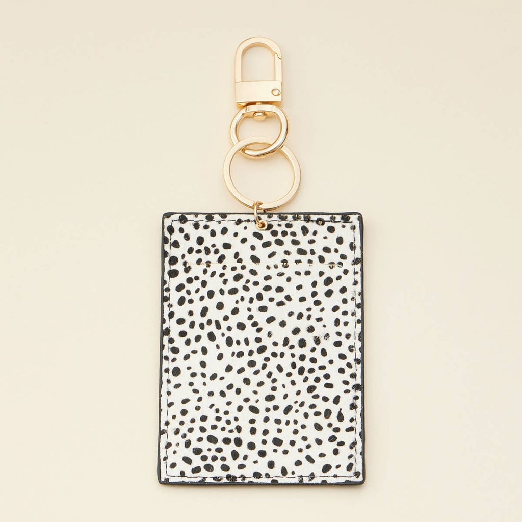 Animal Print Card Holder - Cheetah White