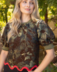 Floral Sketch Jacquard Top