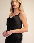 Lace Allure Top-Black