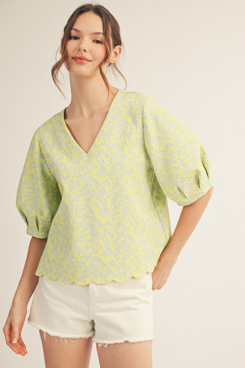 Dainty Charm Jacquard Top