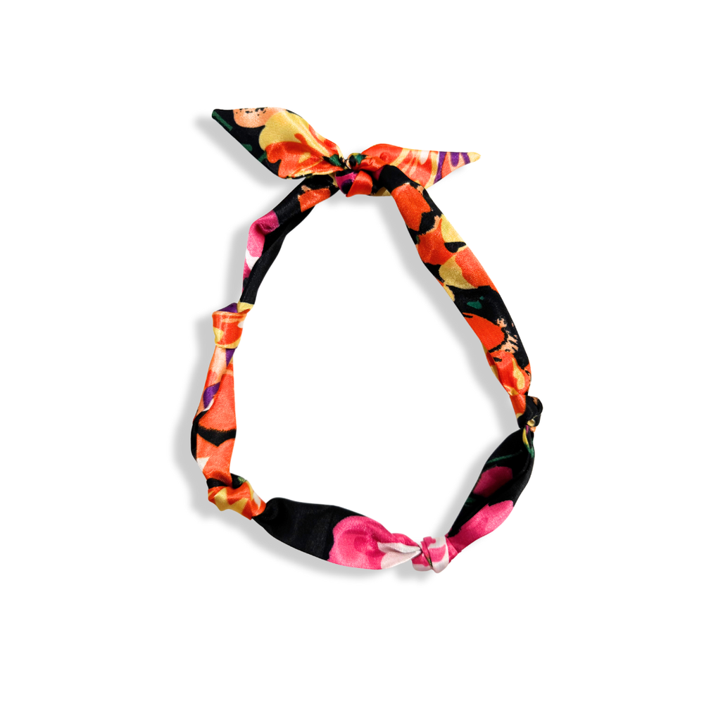 Orange and Pink Floral Scarf