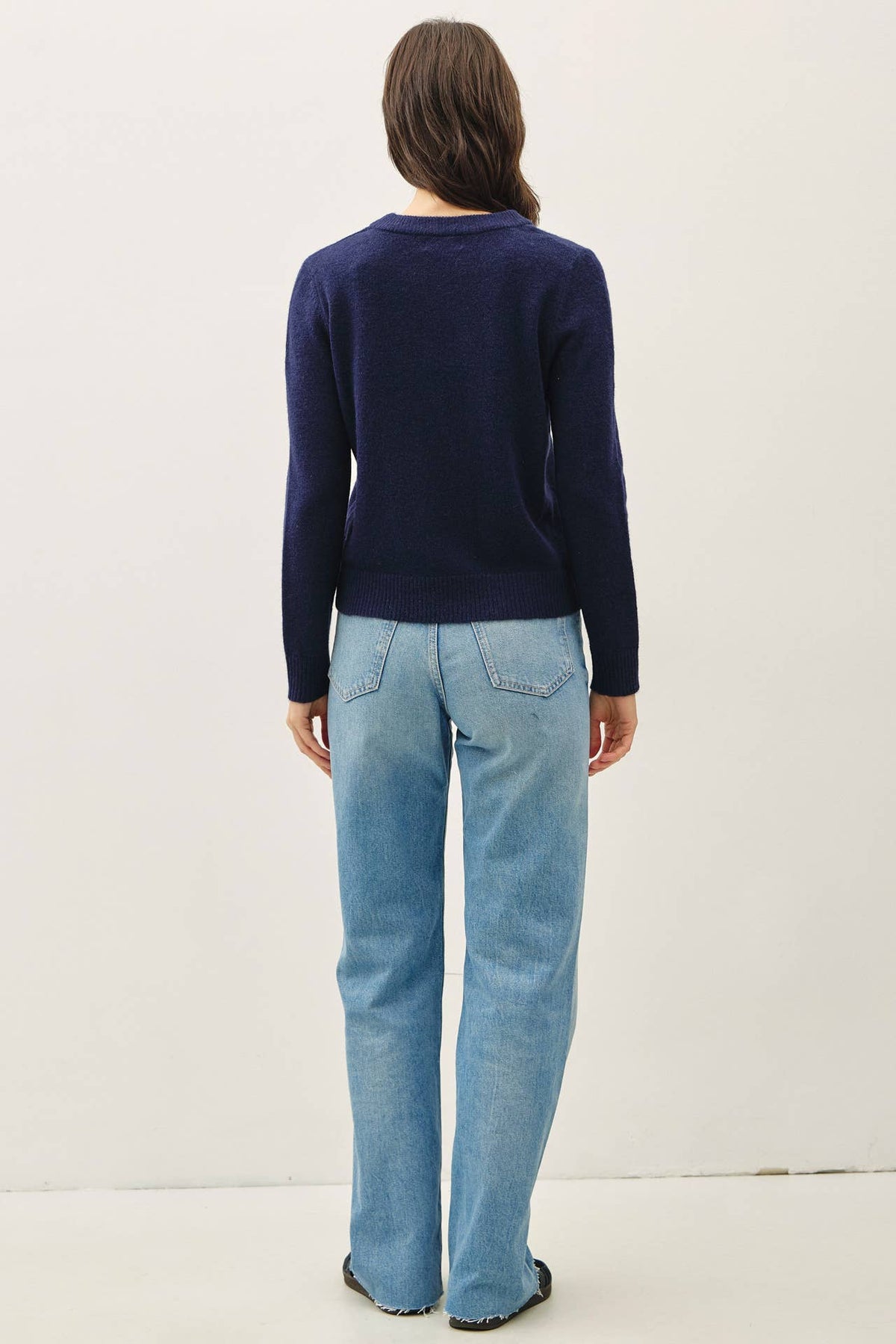 Soft Embrace Crewneck Sweater-Indigo