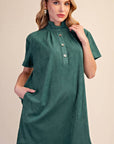 Margaux Mini Dress-Hunter Green