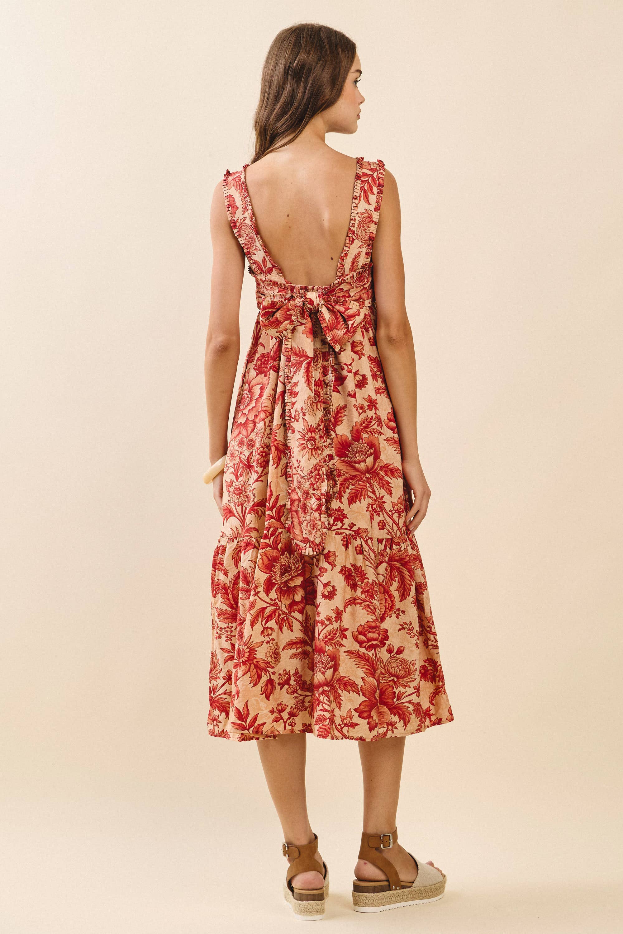 Soft Serenade Floral Midi Dress