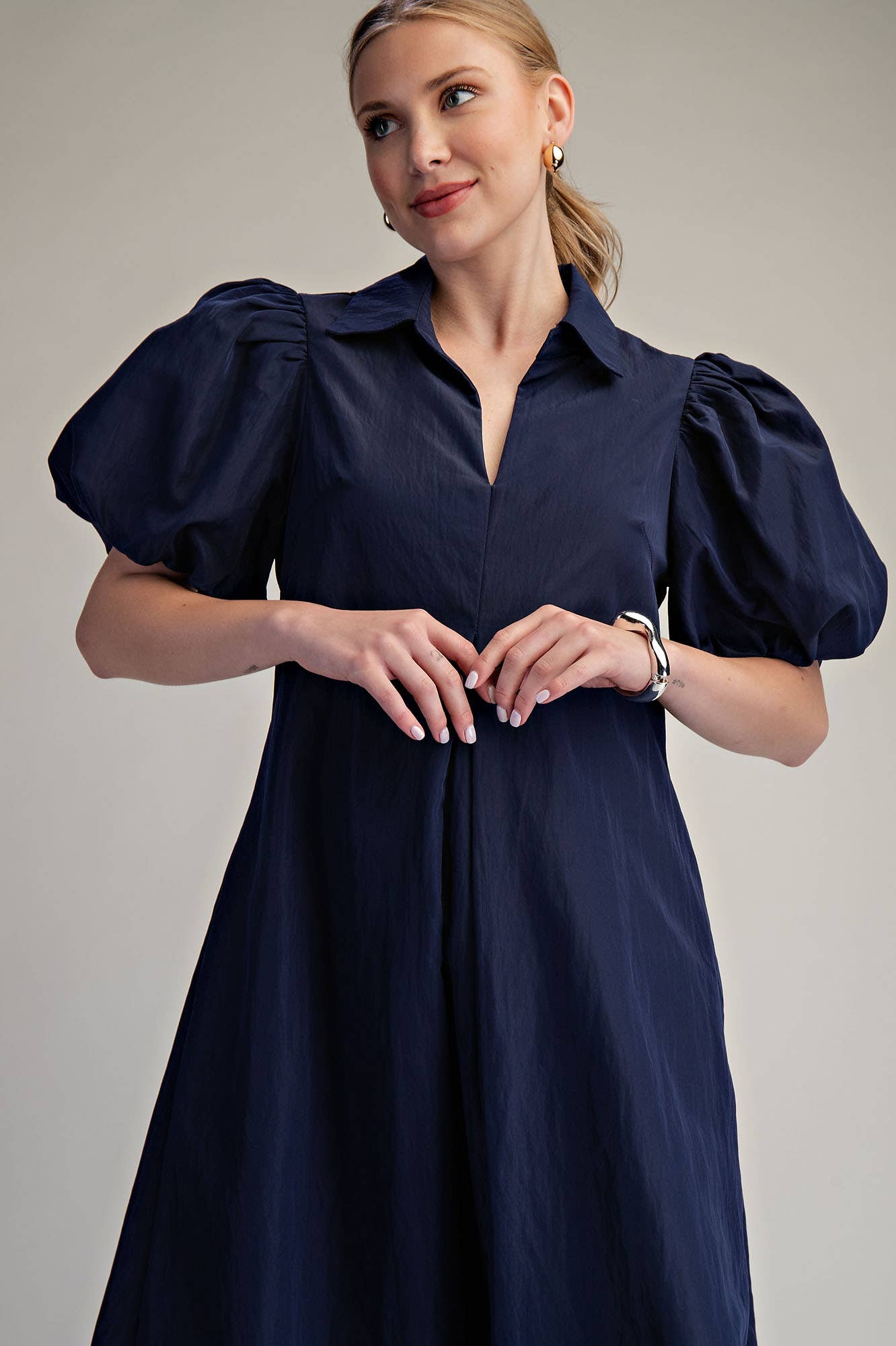 Love Story Midi Dress-Navy