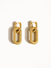 Chain Hoop Earring- Yellow Gold