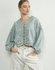 Bay Breeze Denim Top-Denim
