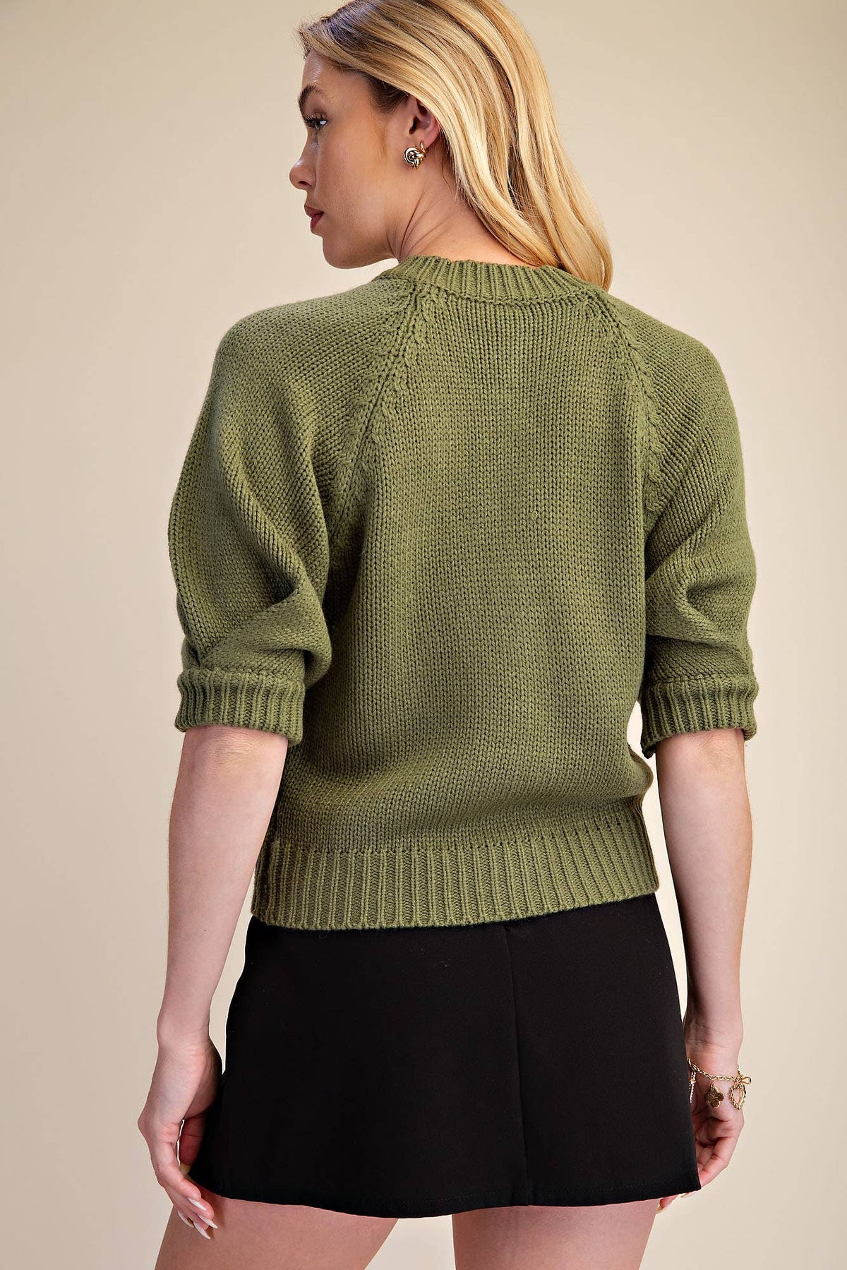 Sunny Days Sweater Cardigan-Olive