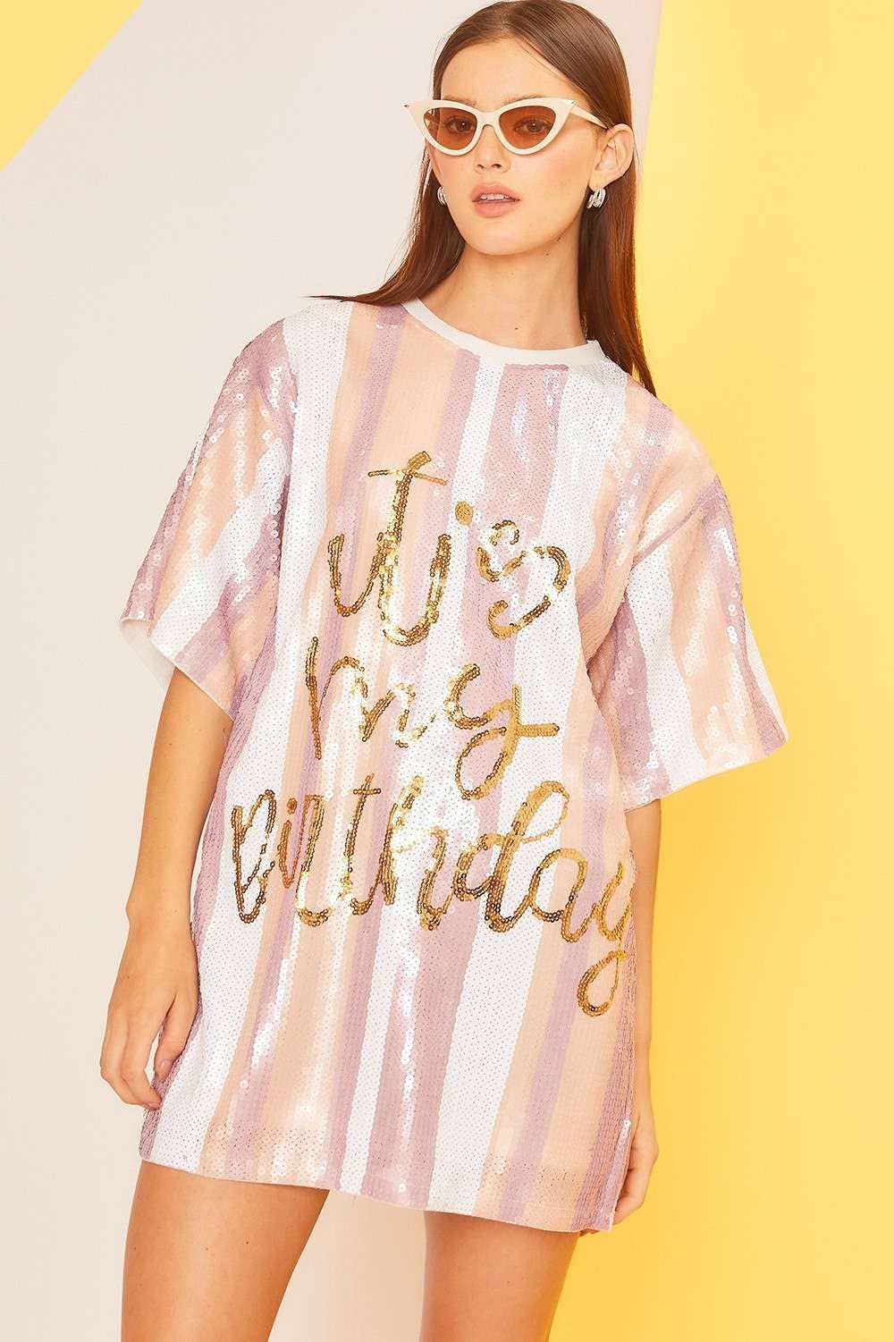 It's My Birthday Sequin Tunic