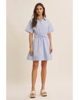 Crisp Summer Button Down Mini Dress