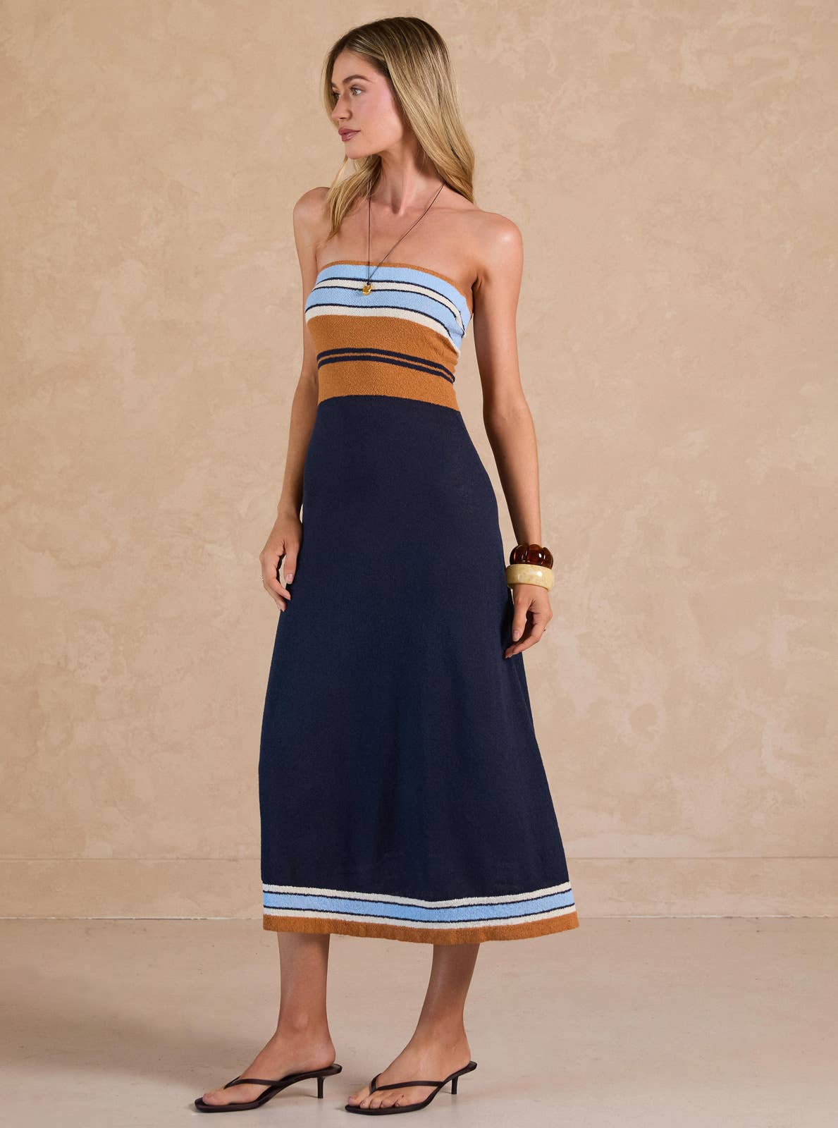 Terry Knit Midi Dress