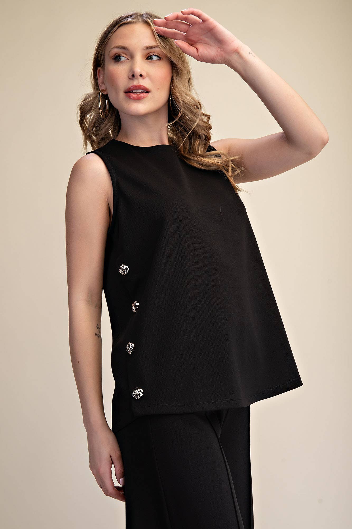 Iris Side Button Tunic