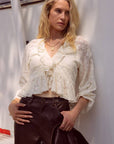 Romantic Wishes Ruffle Lace Top