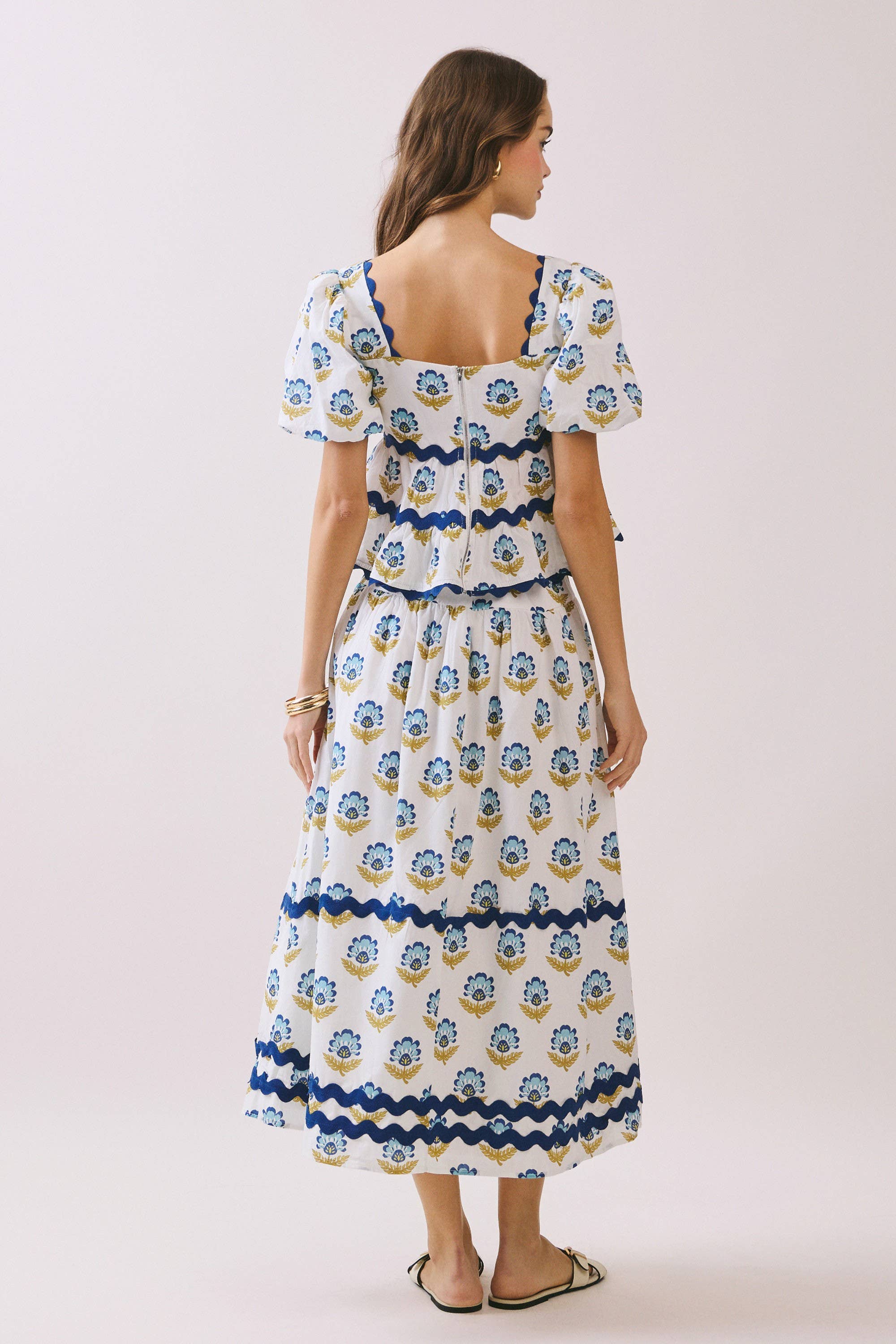 Folklore Floral Midi Skirt