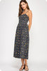 Sweet Nothings Floral Midi Dress-Black