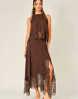 Rosalie Lace Top-Brown