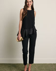 Midnight Satin Top