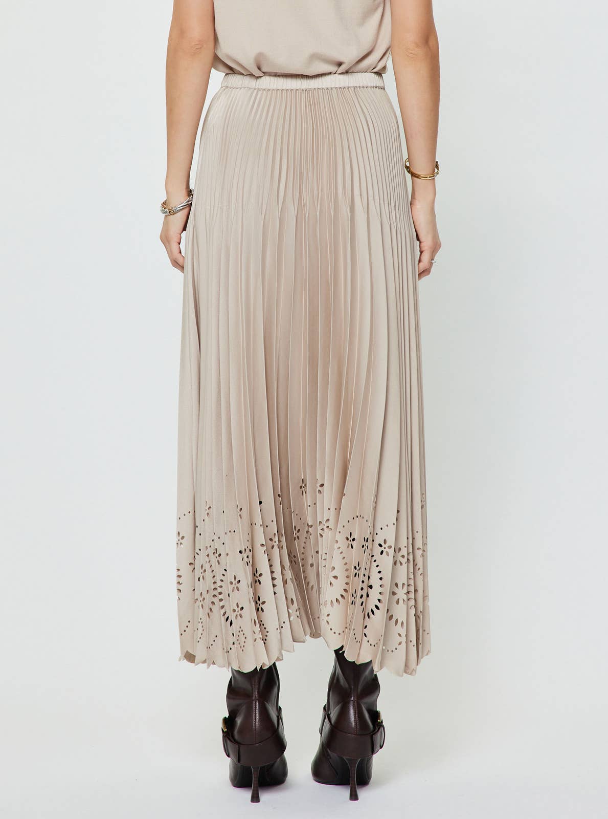 Amour Pleated Midi Skirt