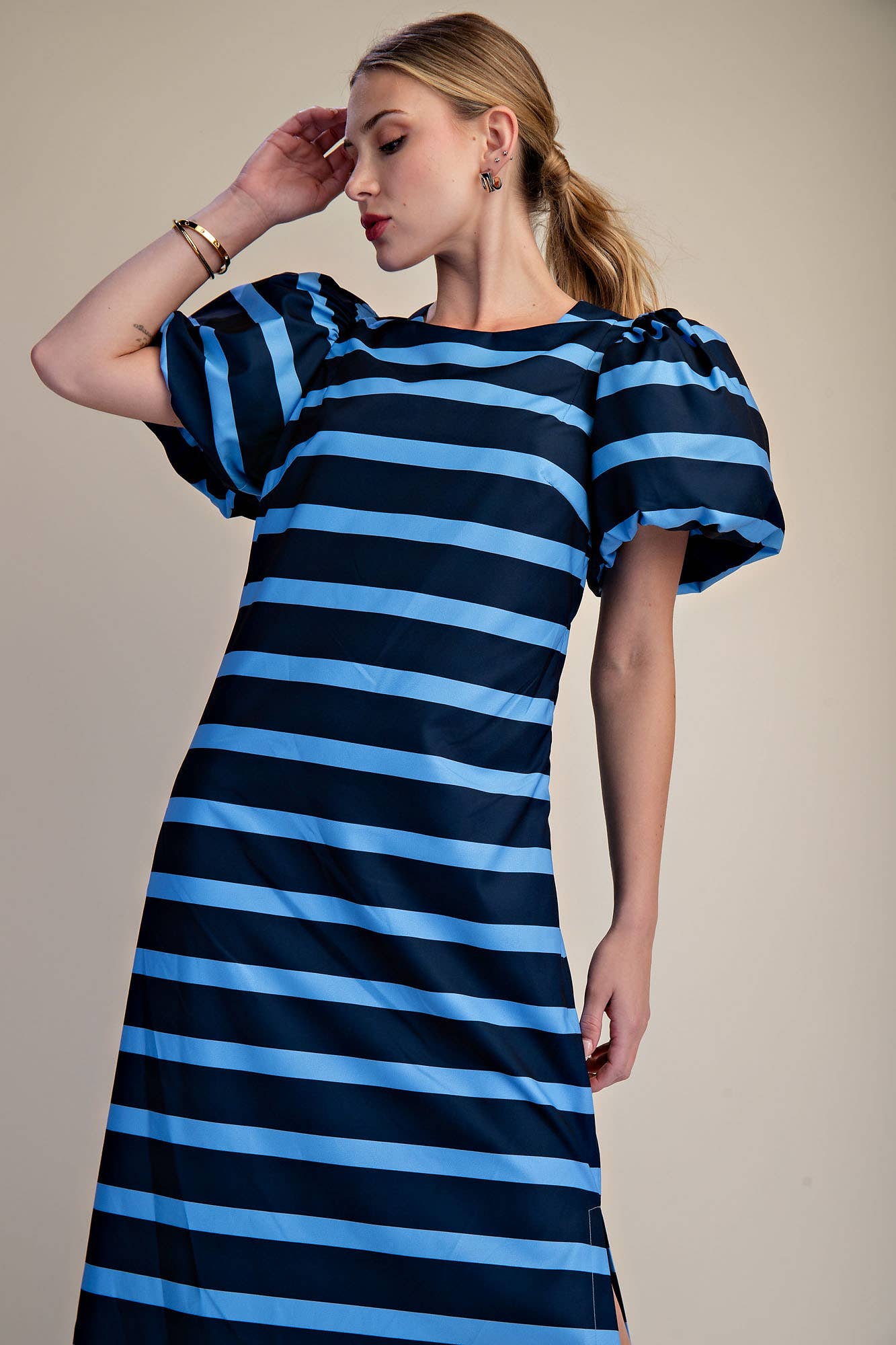 Mariselle Maxi Dress-Navy/Blue