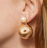 Pearl and Gold Drop Earring