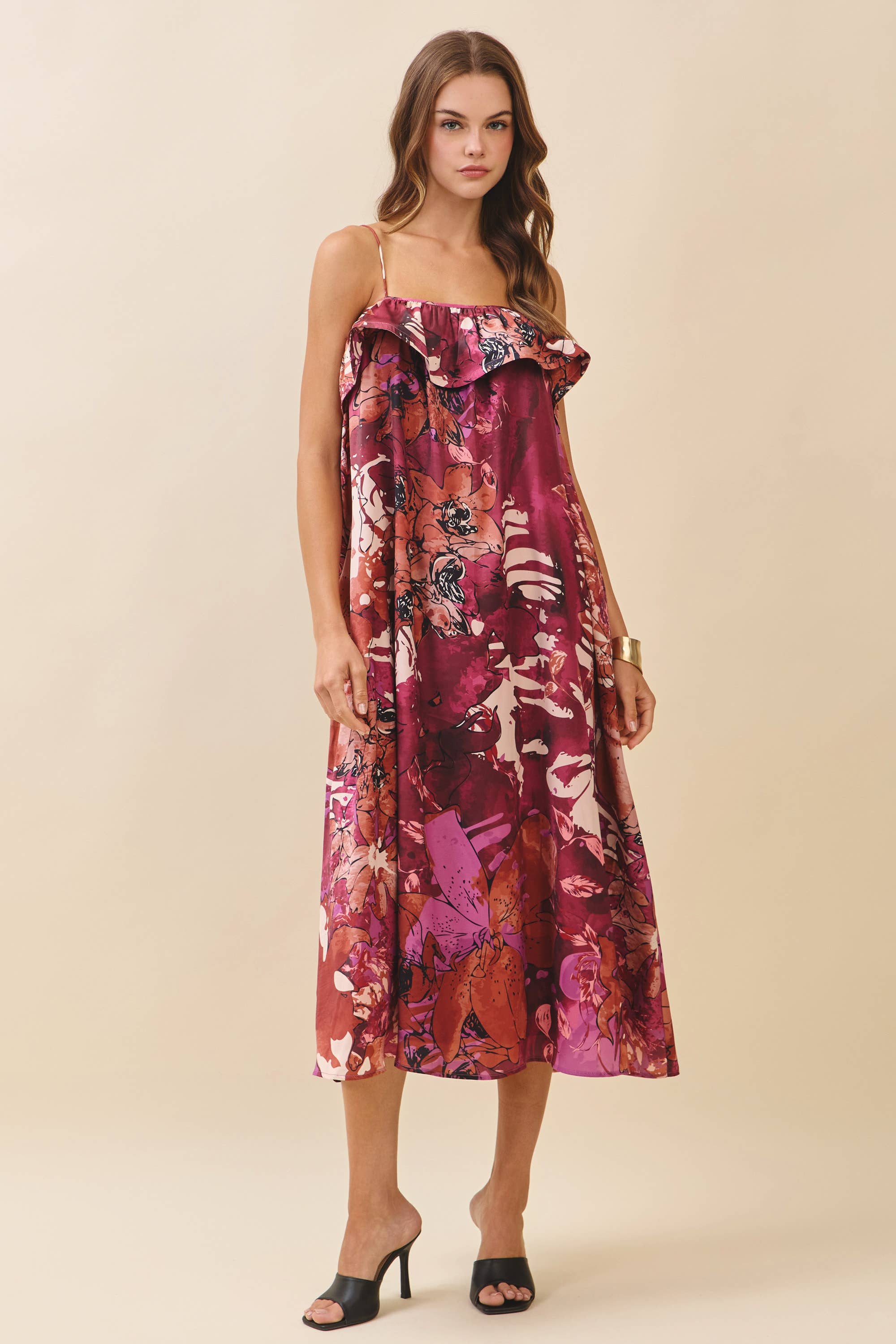 Just Us Flowy Midi Dress