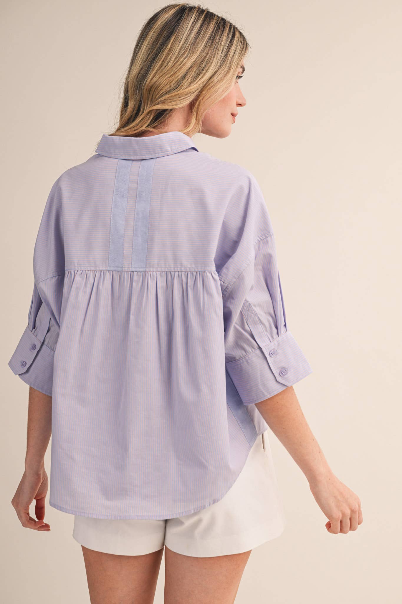 Sweetest Best Friend Embroidered Top- Blue/Papaya