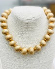 Matte Ball Necklace-Gold