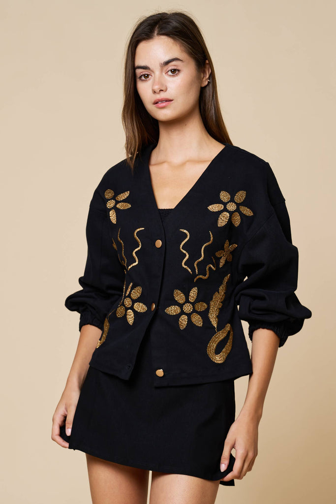 Western Luxe Embroidered Top