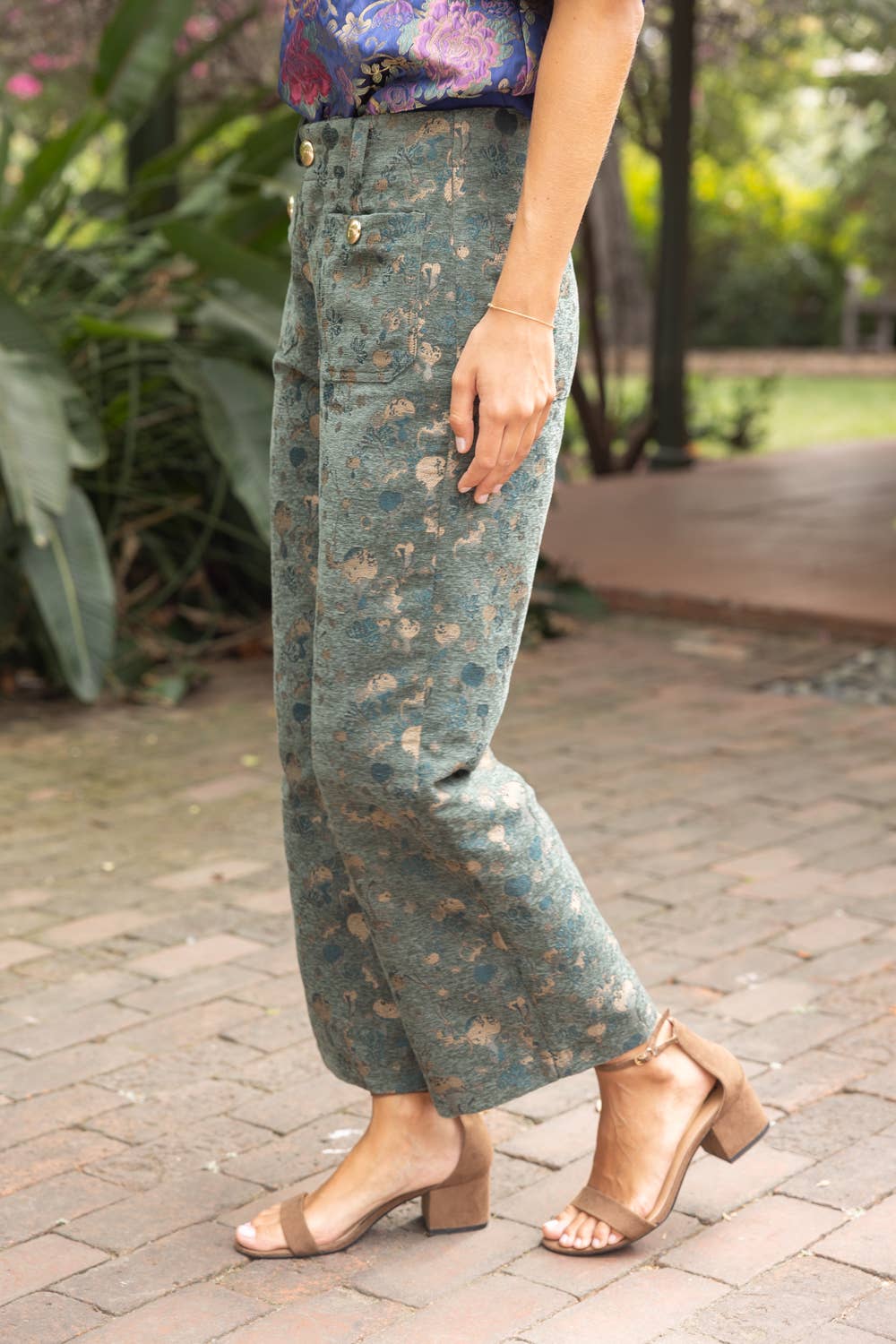 Velvet Canvas Wide Leg Pants