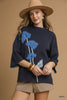Bluebell Walks Mock Neck Sweater