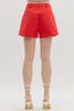Uptown Chic High Waist Shorts-Red