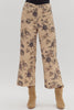 Floral Moment Pattern Mid Rise Pants