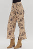Floral Moment Pattern Mid Rise Pants