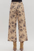 Floral Moment Pattern Mid Rise Pants
