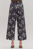 Redwoods Floral Print Pants- Navy