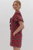 The Present Plaid Dress- Red