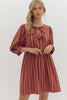 To The Point Dress- Chestnut