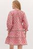 Boho Love Floral Dress- Pink