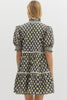 Daffodil Darling Floral Dress - Black