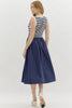 Stay Sweet Midi Dress-Navy