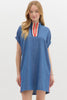 Pier My Way Denim Dress- Denim