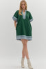 Mykonos Meetup Mini Dress-Green