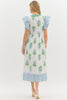 Coastal Brunch Floral Midi Dress