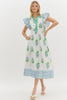Coastal Brunch Floral Midi Dress